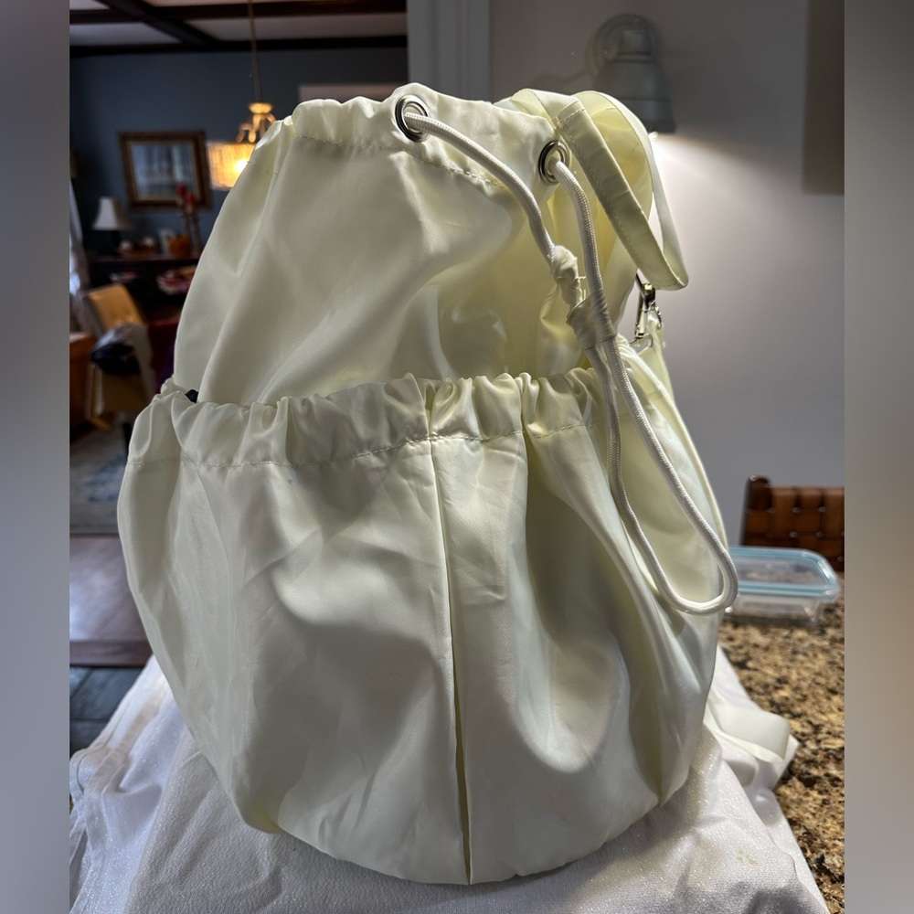 Nylon cream colored bag